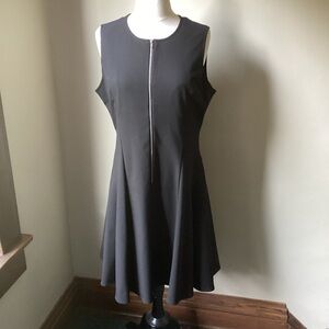 Calvin Klein Little Black Dress with front zipper. NEW